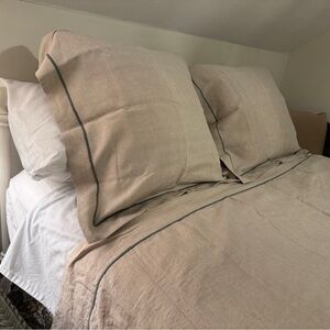 100% Italian Linen Queen Duvet & Shams
